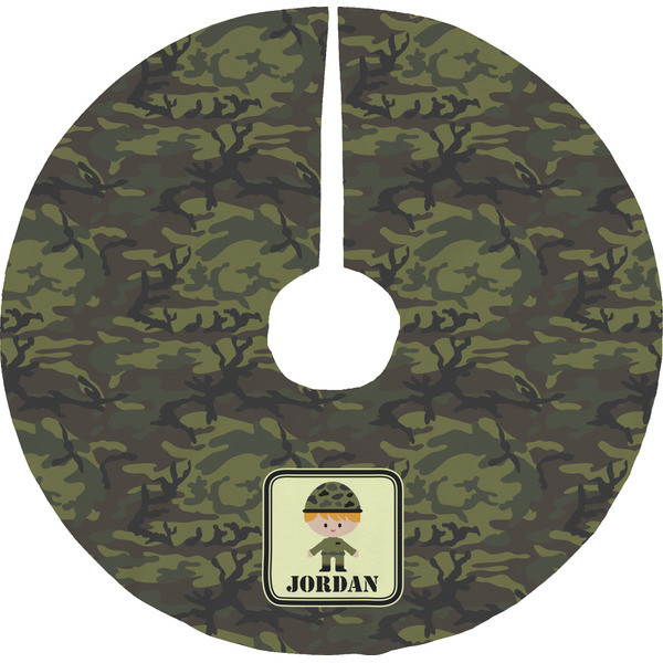 Custom Green Camo Tree Skirt (Personalized)
