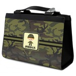 Green Camo Classic Tote Purse w/ Leather Trim w/ Name or Text