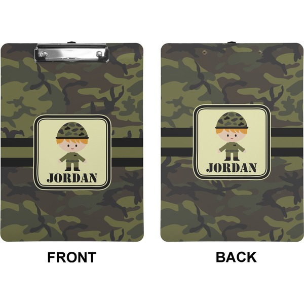 Green Camo Clipboard (Letter) (Front + Back)