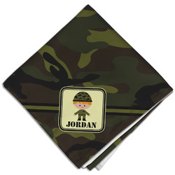 Green Camo Cloth Dinner Napkin - Single w/ Name or Text