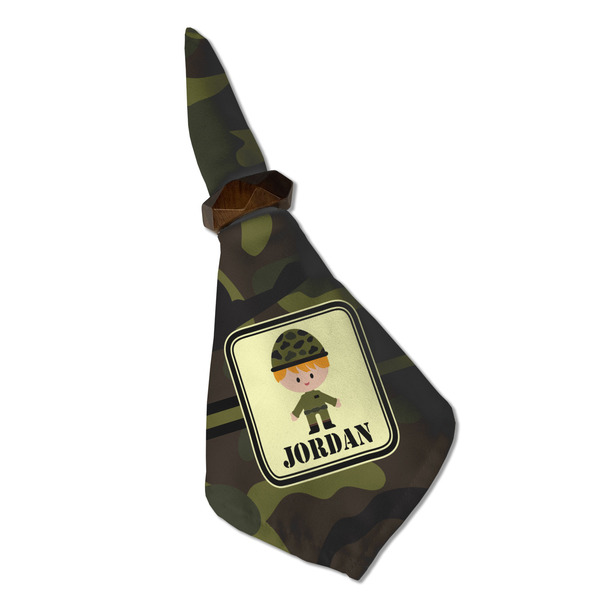 Green Camo Cloth Napkins - Personalized Dinner (Folded in Ring) (MAIN)