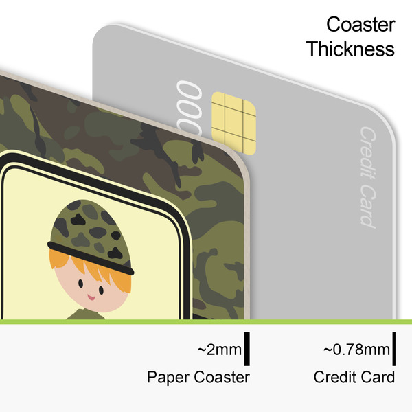 Green Camo Coaster Thickness