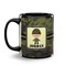 Green Camo Coffee Mug - 11 oz - Black