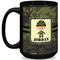 Green Camo 15 Oz Coffee Mug - Black (Personalized)