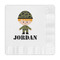 Green Camo Embossed Decorative Napkin - Front View