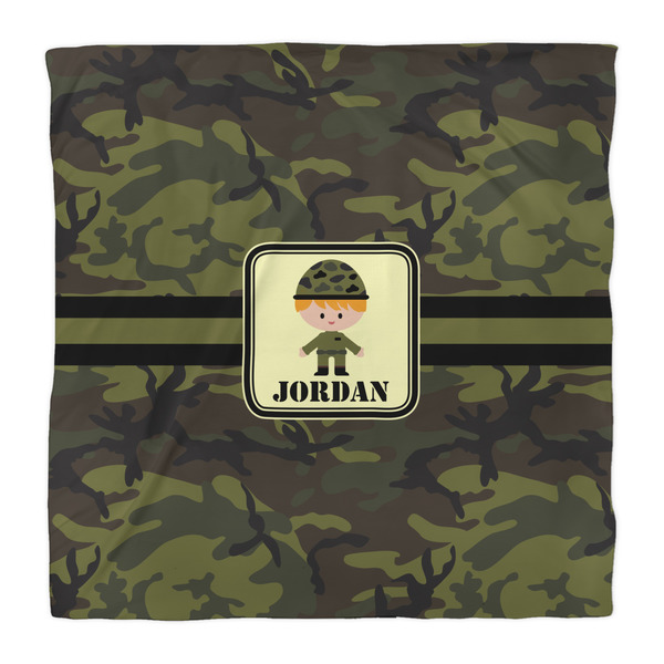 Green Camo Comforter - Queen - Front