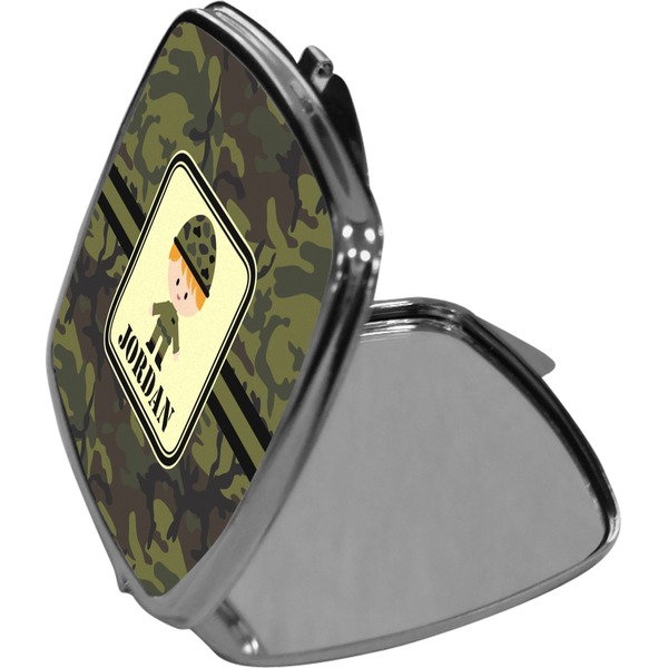 Green Camo Compact Mirror (Side View)