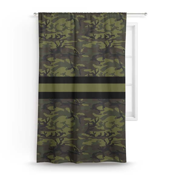 Custom Green Camo Curtain - 50"x84" Panel