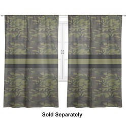 Green Camo Curtain Panel - Custom Size
