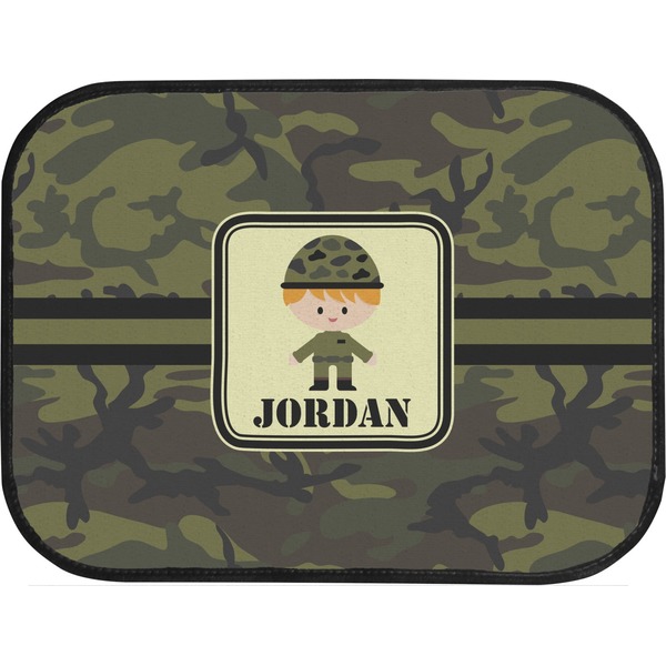 Green Camo Custom Car Floor Mats (Back Seat)