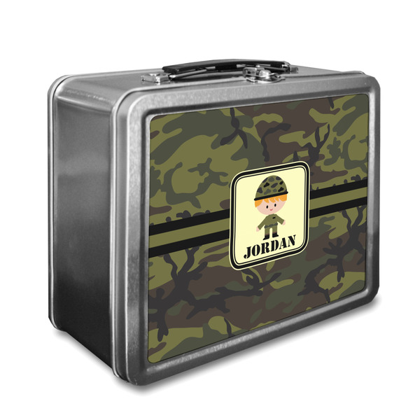 Custom Green Camo Lunch Box (Personalized)