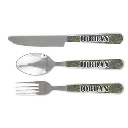 Green Camo Cutlery Set (Personalized)