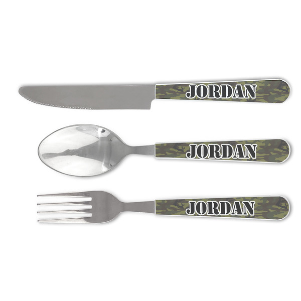 Custom Green Camo Cutlery Set (Personalized)