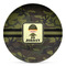 Green Camo Microwave Safe Plastic Plate - Composite Polymer (Personalized)