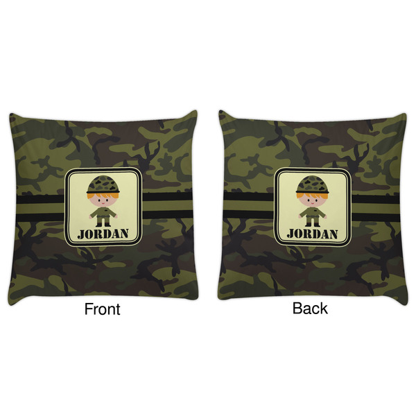 Green Camo Decorative Pillow Case - Approval