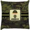 Green Camo Decorative Pillow Case (Personalized)