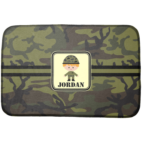 Custom Green Camo Dish Drying Mat (Personalized)