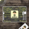Green Camo Disposable Paper Placemat - In Context