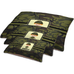 Green Camo Dog Bed w/ Name or Text