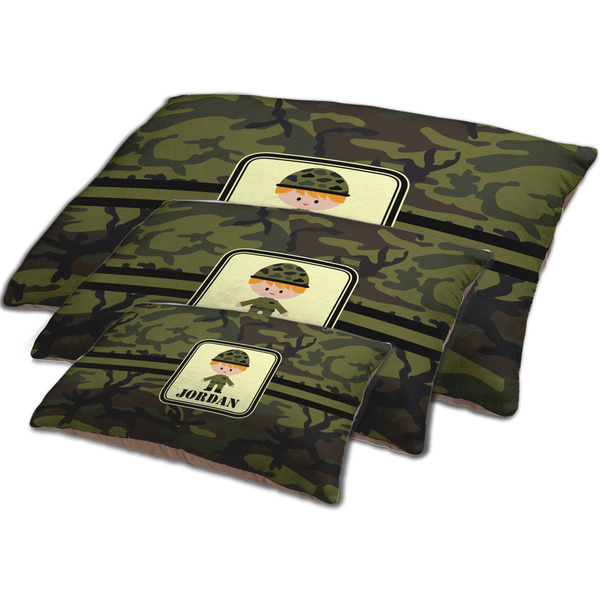 Green Camo Dog Beds - MAIN (sm, med, lrg)