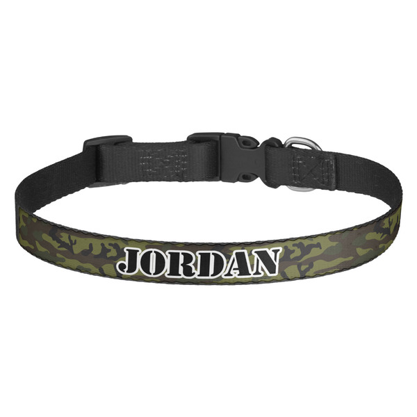 Custom Green Camo Dog Collar (Personalized)