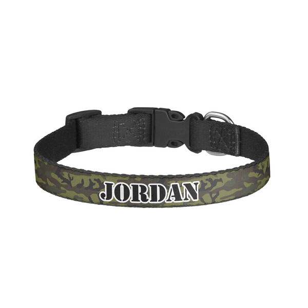 Custom Green Camo Dog Collar - Small (Personalized)
