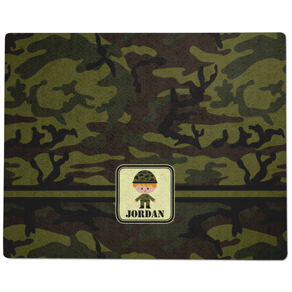 Green Camo Dog Food Mat - Large without Bowls
