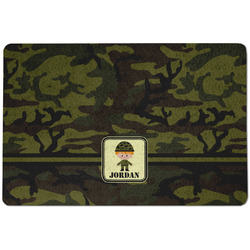 Green Camo Dog Food Mat w/ Name or Text