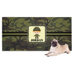 Green Camo Dog Towel (Personalized)