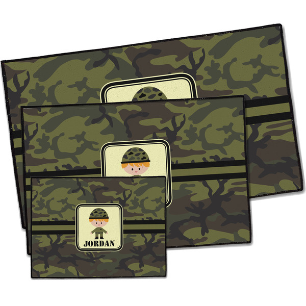 Green Camo Door Mats - PARENT MAIN