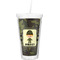 Green Camo Double Wall Tumbler with Straw (Personalized)