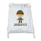 Green Camo Drawstring Backpack - Sweatshirt Fleece - Double Sided (Personalized)