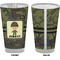 Green Camo Pint Glass - Full Color - Front & Back Views