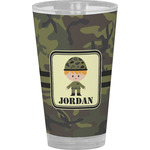 Green Camo Pint Glass - Full Color (Personalized)