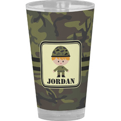 Green Camo Pint Glass - Full Color (Personalized)