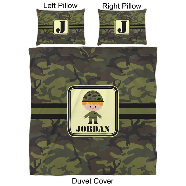 Green Camo Duvet Cover Set - Queen - Approval