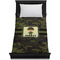Green Camo Duvet Cover - Twin - On Bed - No Prop