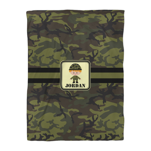 Green Camo Duvet Cover - Twin XL - Front