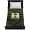 Green Camo Duvet Cover - Twin XL - On Bed - No Prop
