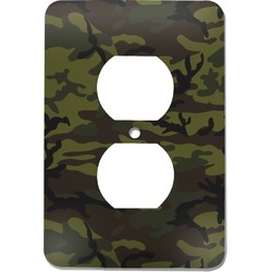 Green Camo Electric Outlet Plate