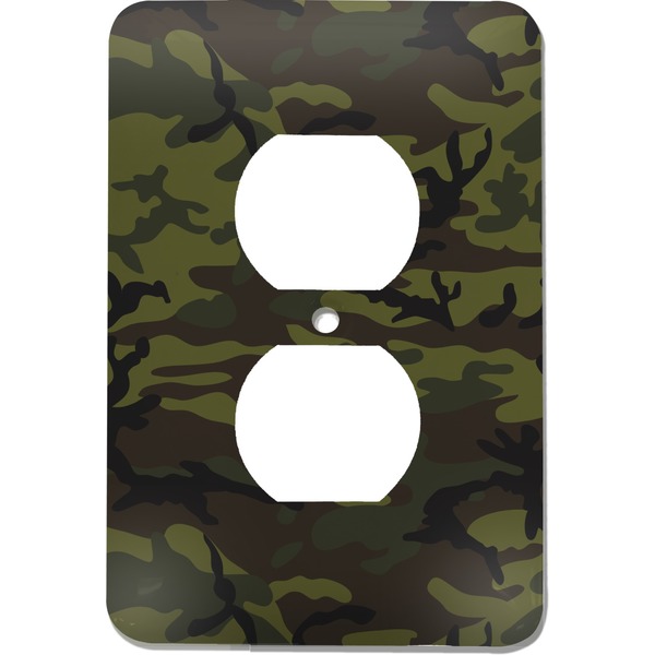 Custom Green Camo Electric Outlet Plate