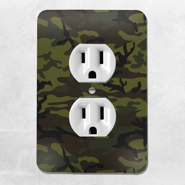 Green Camo Electric Outlet Plate - LIFESTYLE