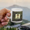 Green Camo Espresso Cup - 3oz LIFESTYLE (new hand)