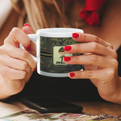 Green Camo Double Shot Espresso Cup - Single (Personalized)