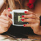 Green Camo Espresso Cup - 6oz (Double Shot) LIFESTYLE (Woman hands cropped)