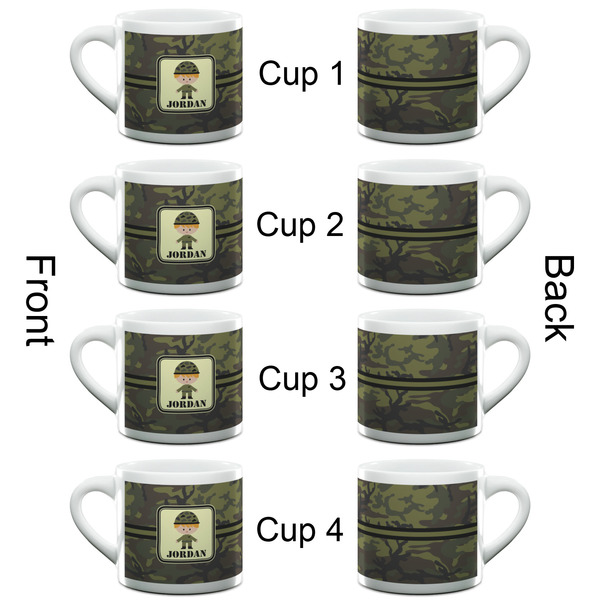 Green Camo Espresso Cup - 6oz (Double Shot Set of 4) APPROVAL