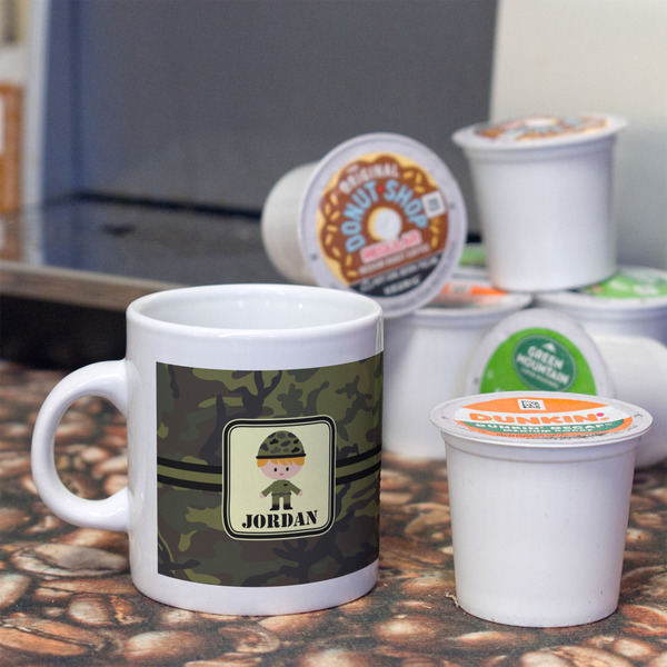 Green Camo Espresso Cup - Single Lifestyle