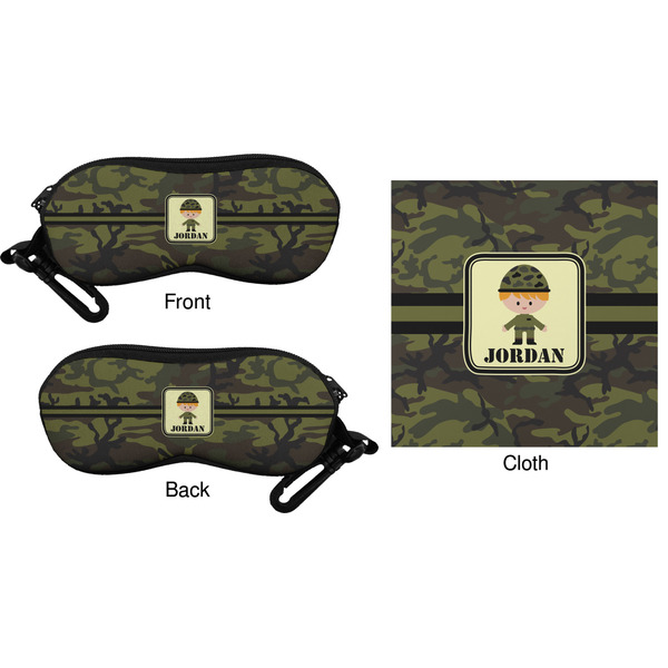 Green Camo Eyeglass Case & Cloth (Approval)