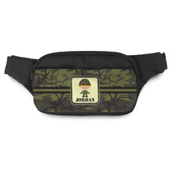 Green Camo Fanny Pack - Modern Style (Personalized)
