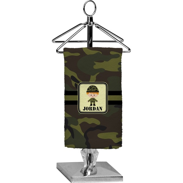 Custom Green Camo Finger Tip Towel - Full Print (Personalized)